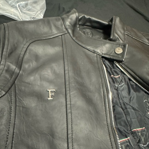 F Collections Faux Leather Jacket (Style W2821) - Brand New w/ Tags - Picture 4 of 8